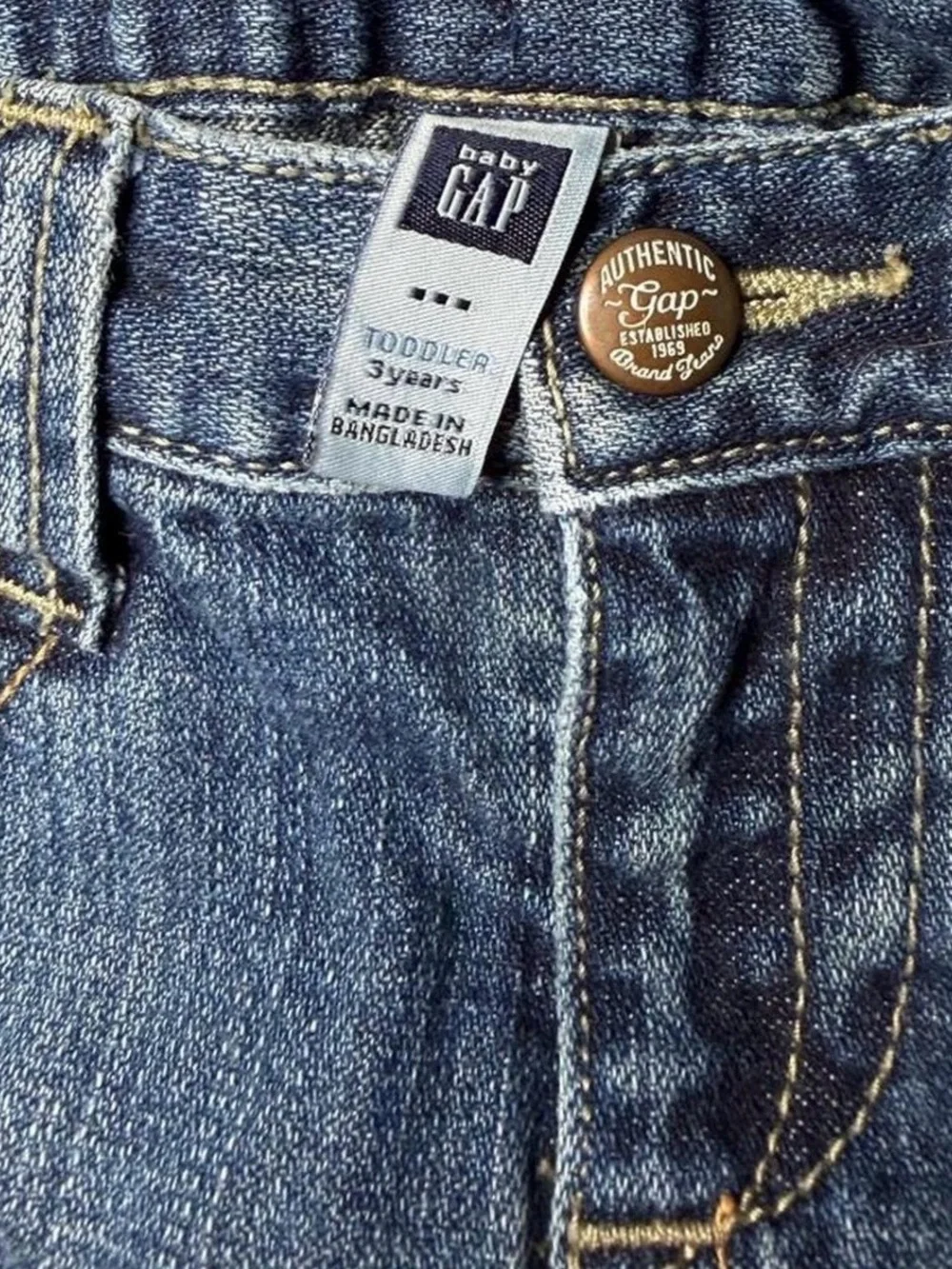 GAP Girls Blue Embroidered Denim Skirt with Butterfly Patch